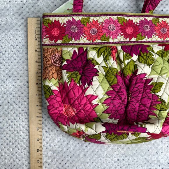 Vera Bradley Hello Dahlia Euro Wallet Floral Quilted Bucket Purse Set Pink Green - Picture 16 of 16